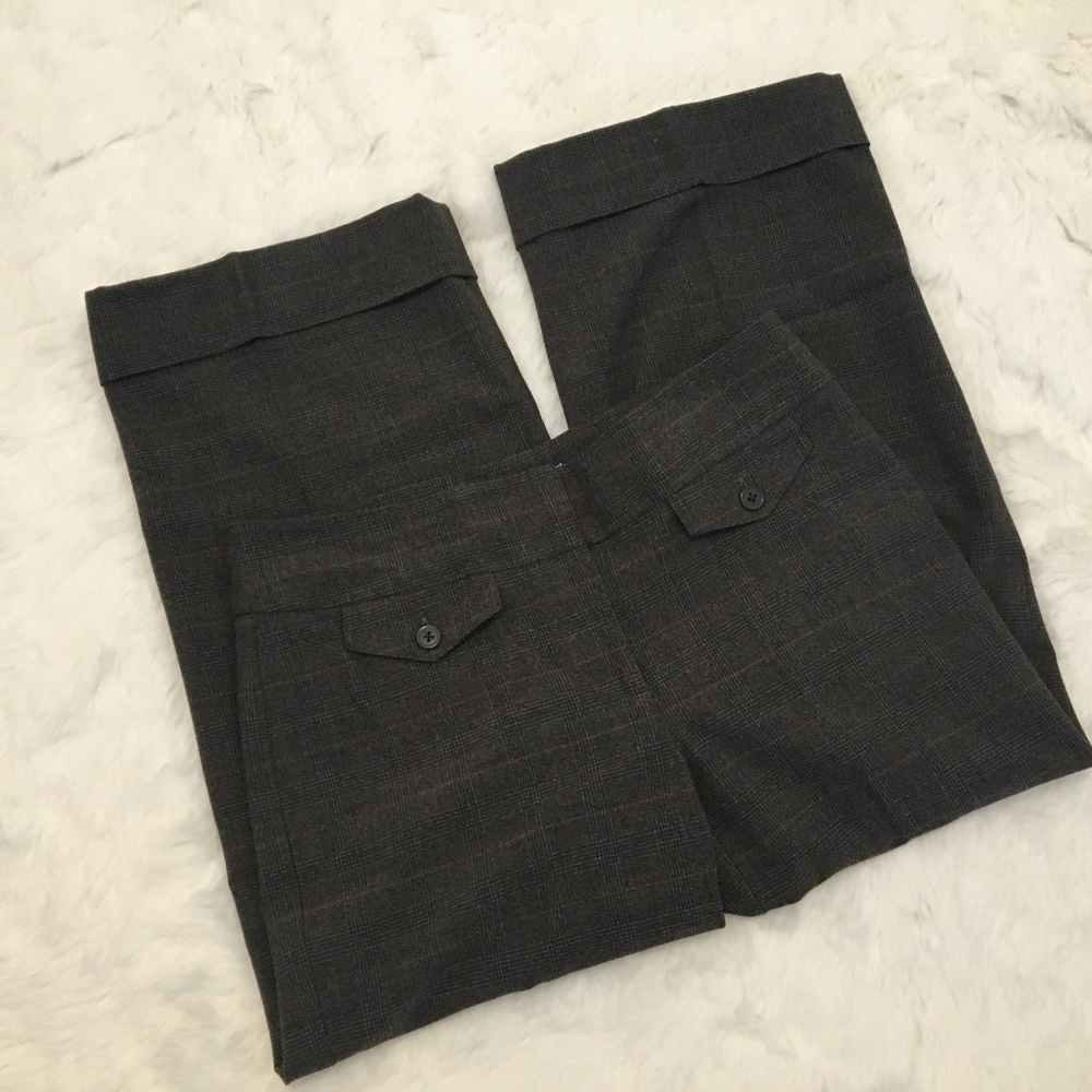 CAbi Heather Brown Cuffed Capri Pants Straight 2
